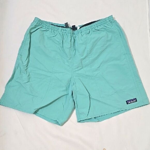 Patagonia Green Swim Trunks Quick-Dry Elastic Waist L - Picture 1 of 9